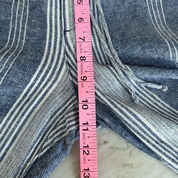 Old Navy Linen Blend Striped Drawstring Pants Sz M - Picture 5 of 6